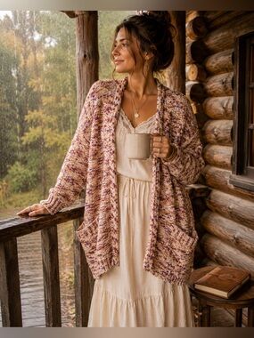 🌿 Hayden Los Angeles Popcorn Knit Boho Cardigan | NWOT | S/M 🌿